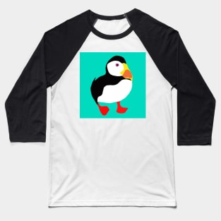 Stylised puffins on jade / turquoise Baseball T-Shirt